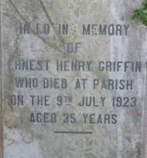 Lápida a Ernest Henry Griffin