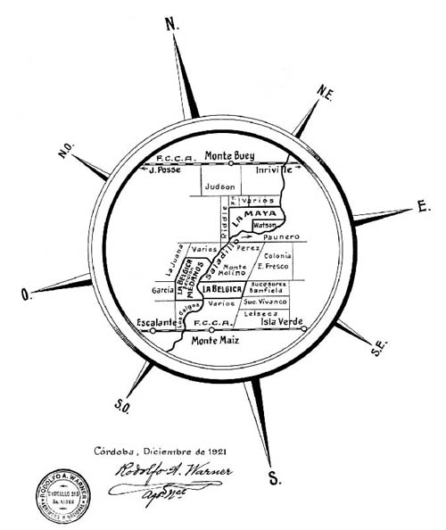 firma y sello de Warner