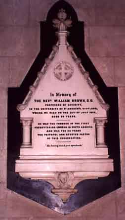Memorial to the Revd William Brown